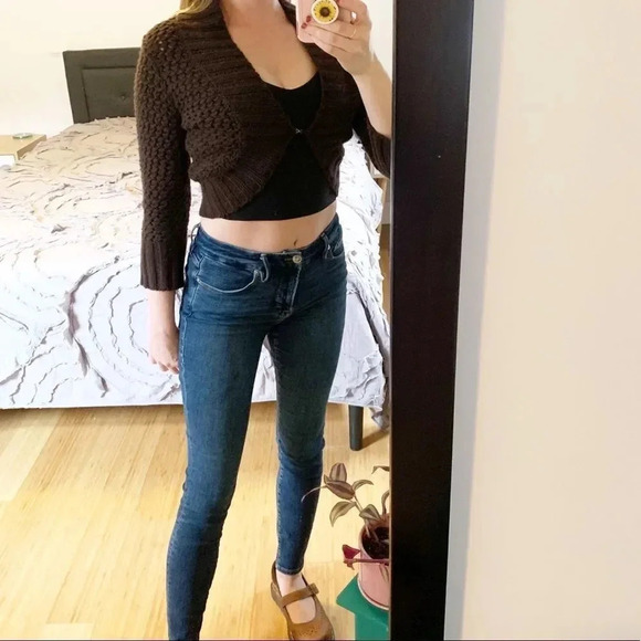 Vintage Y2K Abercrombie & Fitch Cropped Shrug Sweater - Picture 1 of 9